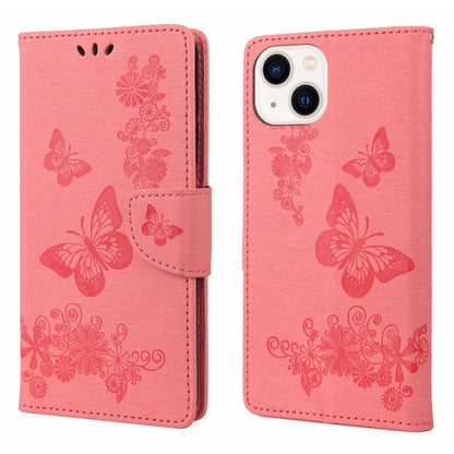 Butterfly Embossed Horizontal Flip Leather Phone Case, For iPhone 14, For iPhone 14 Plus, For iPhone 14 Pro, For iPhone 14 Pro Max