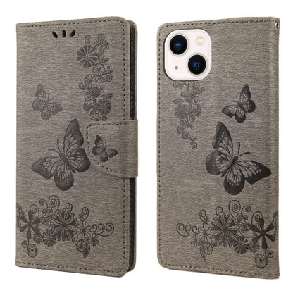 Butterfly Embossed Horizontal Flip Leather Phone Case, For iPhone 14, For iPhone 14 Plus, For iPhone 14 Pro, For iPhone 14 Pro Max