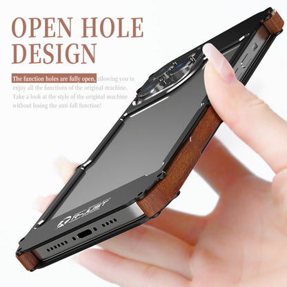 جراب هاتف R-JUST Ironwood Generation المعدني والخشبي، مناسب لأجهزة iPhone 14 وiPhone 14 Plus وiPhone 14 Pro وiPhone 14 Pro Max