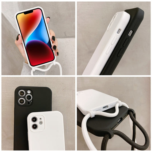 Crossbody Lanyard Liquid Silicone Case, For iPhone 14, For iPhone 14 Plus, For iPhone 14 Pro