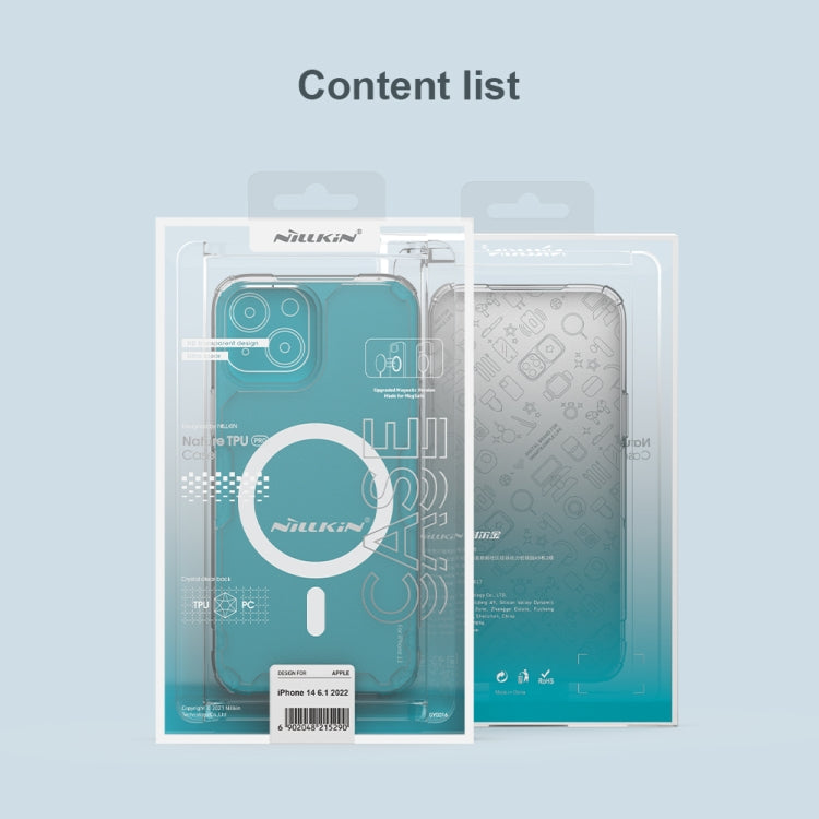 NILLKIN Ultra Clear Magsafe PC + TPU Phone Case, For iPhone 14, For iPhone 14 Plus