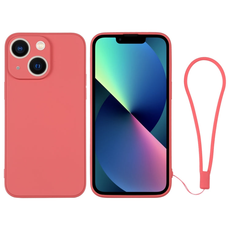 جراب سيليكون للهاتف مع حزام معصم، لهاتف iPhone 14 Pro Max، لهاتف iPhone 13 mini، لهاتف iPhone 13