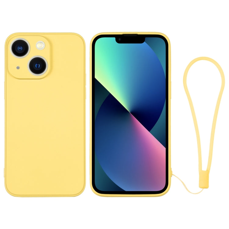 جراب سيليكون للهاتف مع حزام معصم، لهاتف iPhone 14 Pro Max، لهاتف iPhone 13 mini، لهاتف iPhone 13