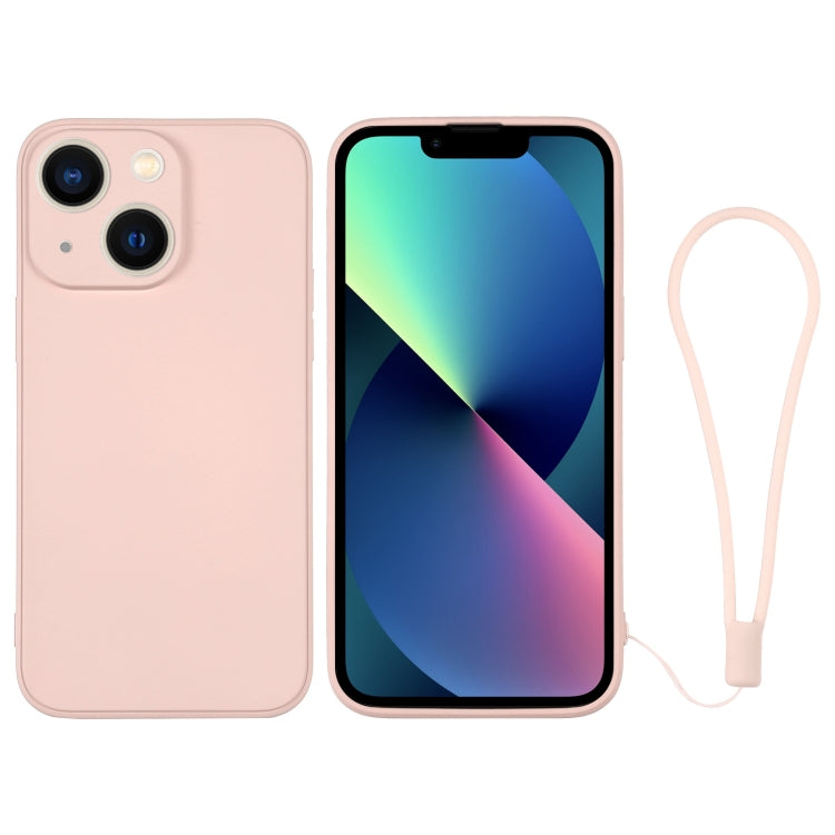 جراب سيليكون للهاتف مع حزام معصم، لهاتف iPhone 14 Pro Max، لهاتف iPhone 13 mini، لهاتف iPhone 13