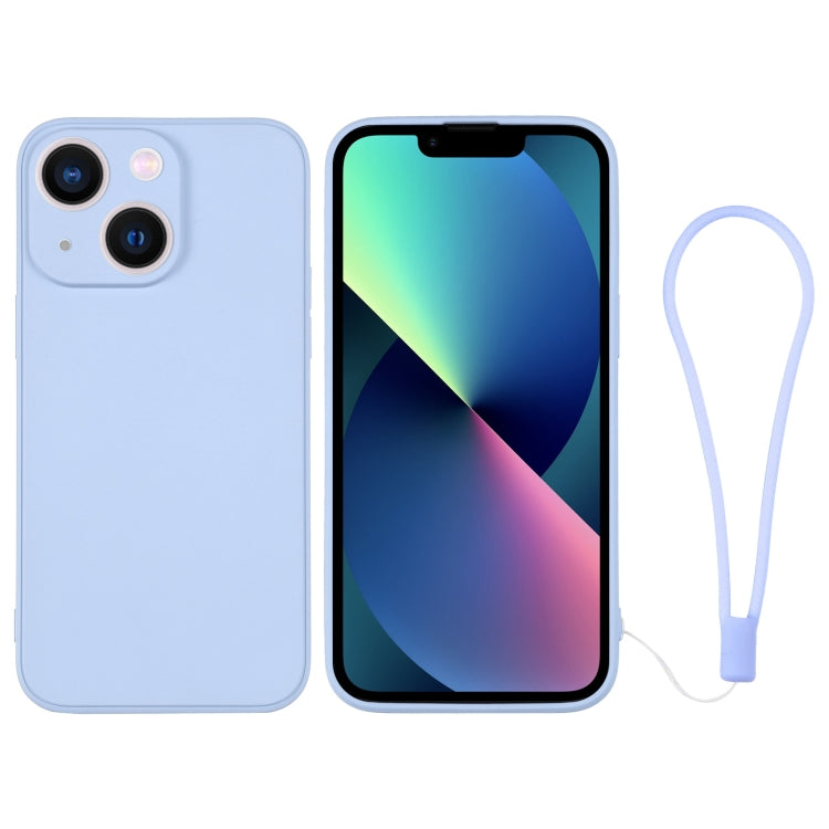 جراب سيليكون للهاتف مع حزام معصم، لهاتف iPhone 14 Pro Max، لهاتف iPhone 13 mini، لهاتف iPhone 13