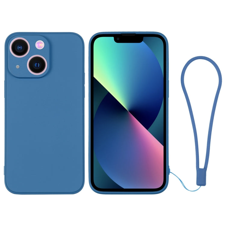 جراب سيليكون للهاتف مع حزام معصم، لهاتف iPhone 14 Pro Max، لهاتف iPhone 13 mini، لهاتف iPhone 13