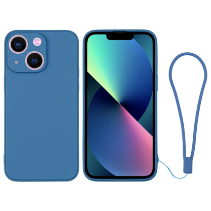 جراب سيليكون للهاتف مع حزام معصم، لهاتف iPhone 14 Pro Max، لهاتف iPhone 13 mini، لهاتف iPhone 13