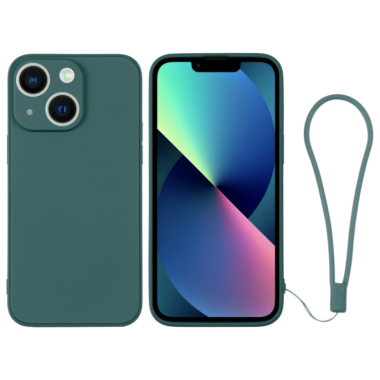 جراب سيليكون للهاتف مع حزام معصم، لهاتف iPhone 14 Pro Max، لهاتف iPhone 13 mini، لهاتف iPhone 13