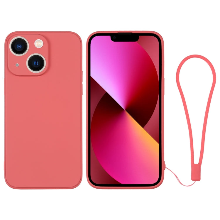 جراب سيليكون للهاتف مع حزام معصم، لهاتف iPhone 14 Pro Max، لهاتف iPhone 13 mini، لهاتف iPhone 13