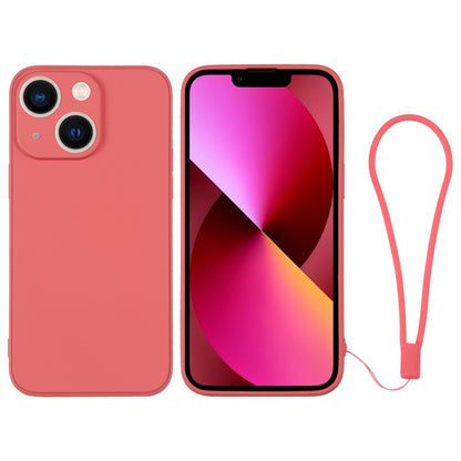 جراب سيليكون للهاتف مع حزام معصم، لهاتف iPhone 14 Pro Max، لهاتف iPhone 13 mini، لهاتف iPhone 13