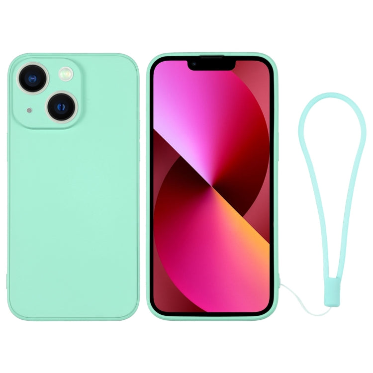 جراب سيليكون للهاتف مع حزام معصم، لهاتف iPhone 14 Pro Max، لهاتف iPhone 13 mini، لهاتف iPhone 13