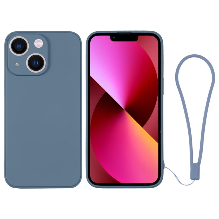 جراب سيليكون للهاتف مع حزام معصم، لهاتف iPhone 14 Pro Max، لهاتف iPhone 13 mini، لهاتف iPhone 13