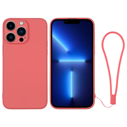 جراب هاتف سيليكون مع حزام معصم، لهاتف iPhone 13 Pro، وiPhone 13 Pro Max، وiPhone 12 mini