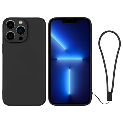 جراب هاتف سيليكون مع حزام معصم، لهاتف iPhone 13 Pro، وiPhone 13 Pro Max، وiPhone 12 mini