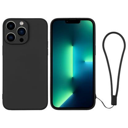 جراب هاتف سيليكون مع حزام معصم، لهاتف iPhone 13 Pro، وiPhone 13 Pro Max، وiPhone 12 mini