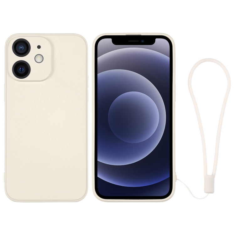 جراب هاتف سيليكون مع حزام معصم، لهاتف iPhone 13 Pro، وiPhone 13 Pro Max، وiPhone 12 mini