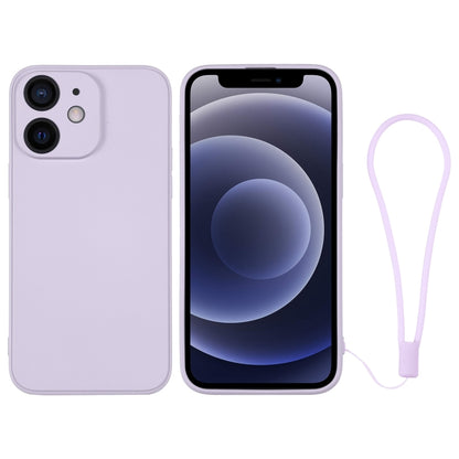 جراب هاتف سيليكون مع حزام معصم، لهاتف iPhone 13 Pro، وiPhone 13 Pro Max، وiPhone 12 mini