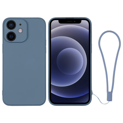 جراب هاتف سيليكون مع حزام معصم، لهاتف iPhone 13 Pro، وiPhone 13 Pro Max، وiPhone 12 mini