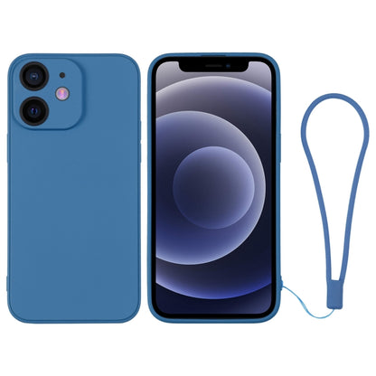 جراب هاتف سيليكون مع حزام معصم، لهاتف iPhone 13 Pro، وiPhone 13 Pro Max، وiPhone 12 mini
