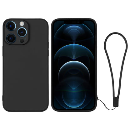 جراب هاتف سيليكون مع حزام معصم، لهاتف iPhone 12، لهاتف iPhone 12 Pro، لهاتف iPhone 12 Pro Max