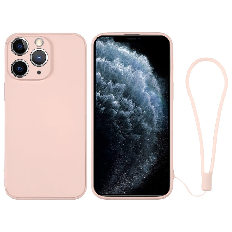 جراب سيليكون للهاتف مع حزام معصم، لهاتف iPhone 11، لهاتف iPhone 11 Pro، لهاتف iPhone 11 Pro Max