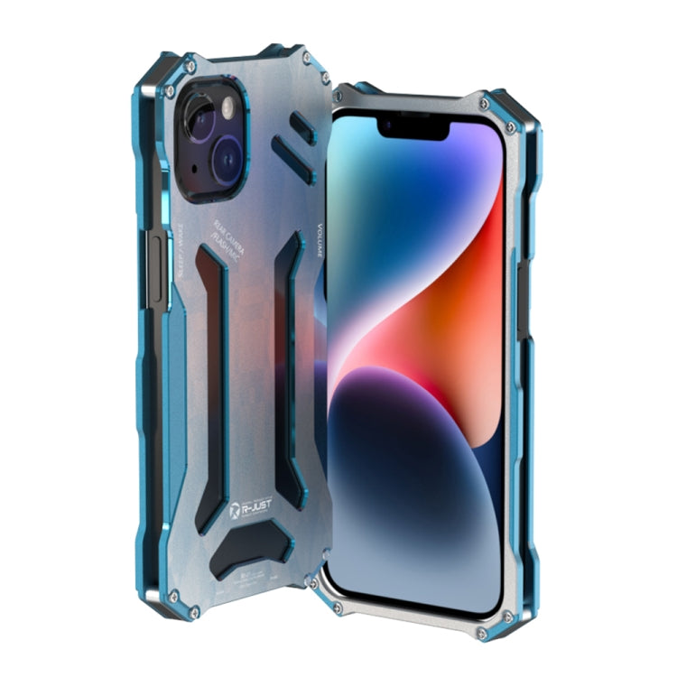 جراب هاتف معدني مقاوم للصدمات RJ17 من R-JUST، مناسب لأجهزة iPhone 14 وiPhone 14 Plus وiPhone 14 Pro وiPhone 14 Pro Max