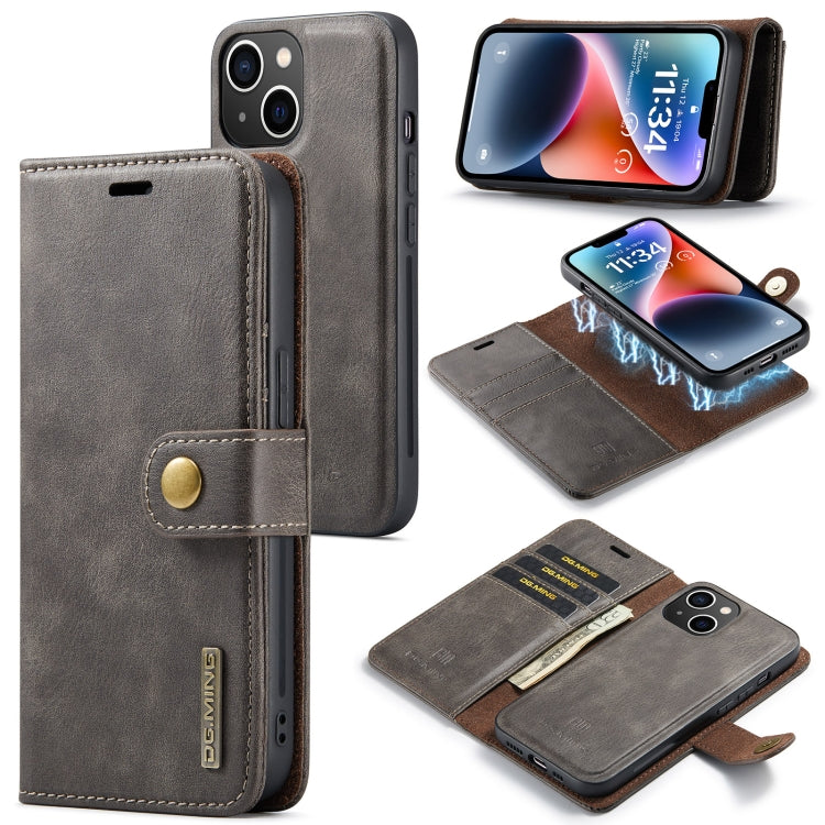 DG.MING Crazy Horse Texture Detachable Magnetic Leather Case, For iPhone 14, For iPhone 14 Plus, For iPhone 14 Pro, For iPhone 14 Pro Max