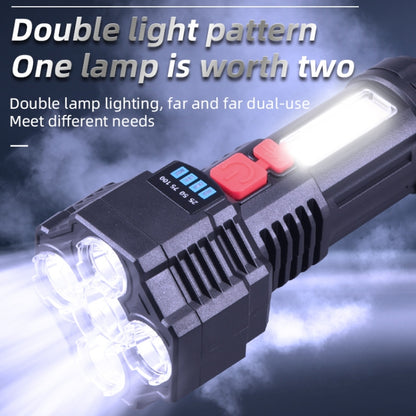 Strong Bright 5 Core LED Flashlight USB Rechargeable Powerful Torch, F-T25