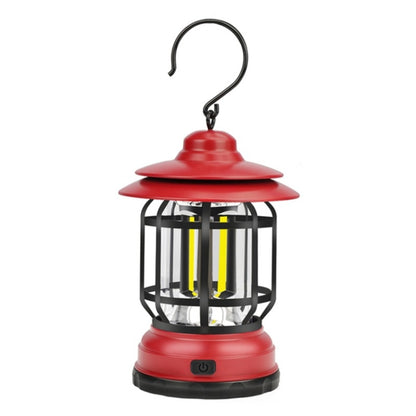 Portable Retro Hanging Lamp Lantern Camping Tent Light, USB Charging, Battery Type, Not Included Battery