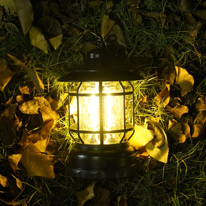 Portable Retro Hanging Lamp Lantern Camping Tent Light, USB Charging, Battery Type, Not Included Battery