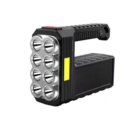 Super Bright Waterproof 8 LED Camping Flashlight Lamp, USB Charging, Solar Charging