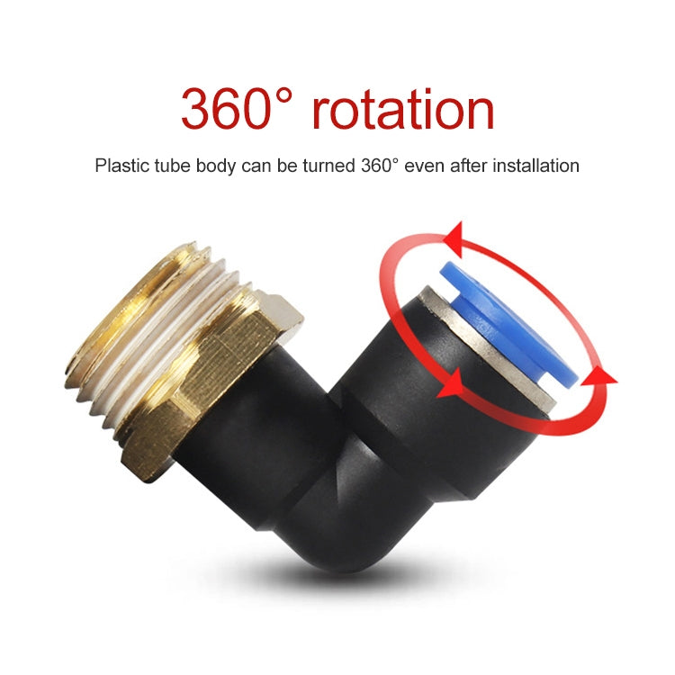 PL6-04 LAIZE 2pcs Male Thread Elbow Pneumatic Quick Fitting Connector, PL4-01 (10pcs), PL4-02 (10pcs), PL4-M5 (10pcs), PL6-01 (10pcs), PL6-02 (10pcs), PL6-03 (10pcs), PL6-04 (2pcs), PL6-M5 (10pcs), PL8-01 (10pcs), PL8-02 (10pcs), PL8-03 (10pcs)��������...
