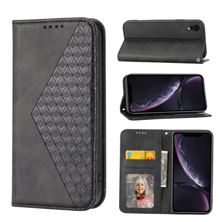 Cubic Grid Calf Texture Magnetic Closure Leather Phone Case, For iPhone 12 mini, For iPhone 12 / 12 Pro, For iPhone 12 Pro Max, For iPhone 11, For iPhone 11 Pro, For iPhone 11 Pro Max, For iPhone X / XS, For iPhone XR