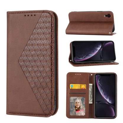 Cubic Grid Calf Texture Magnetic Closure Leather Phone Case, For iPhone 12 mini, For iPhone 12 / 12 Pro, For iPhone 12 Pro Max, For iPhone 11, For iPhone 11 Pro, For iPhone 11 Pro Max, For iPhone X / XS, For iPhone XR