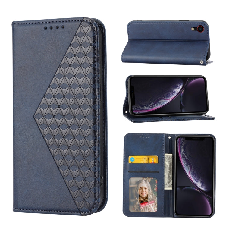Cubic Grid Calf Texture Magnetic Closure Leather Phone Case, For iPhone 12 mini, For iPhone 12 / 12 Pro, For iPhone 12 Pro Max, For iPhone 11, For iPhone 11 Pro, For iPhone 11 Pro Max, For iPhone X / XS, For iPhone XR