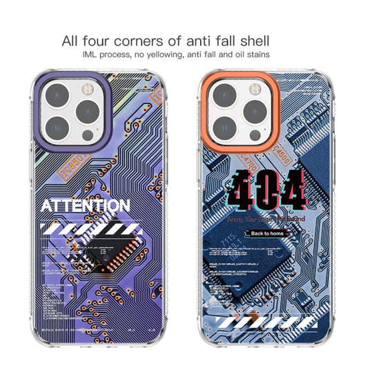 Mutural Modern Series Circuit Board Printed Phone Case, For iPhone 14, For iPhone 14 Pro, For iPhone 14 Pro Max