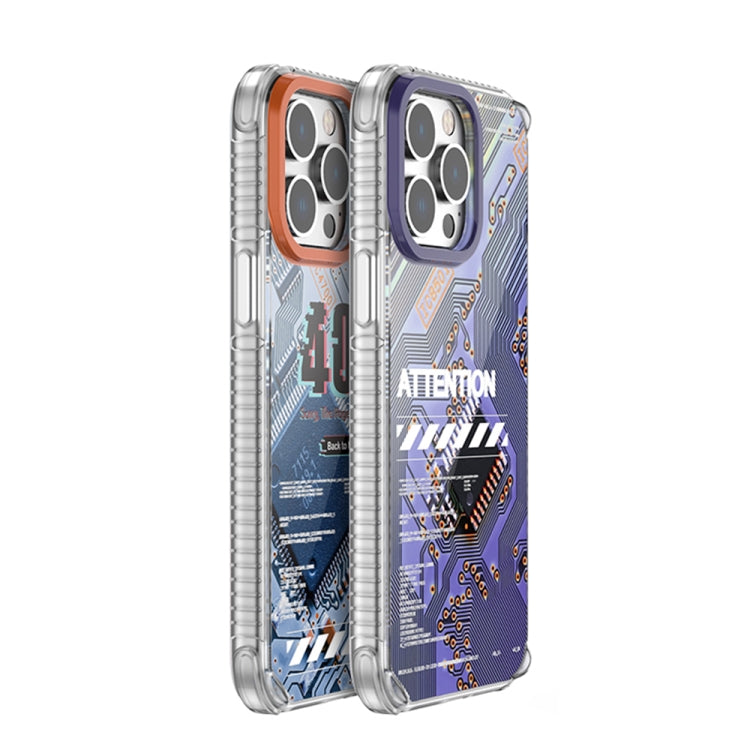 Mutural Modern Series Circuit Board Printed Phone Case, For iPhone 14, For iPhone 14 Pro, For iPhone 14 Pro Max