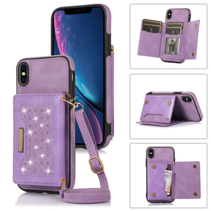 Three-fold RFID Leather Phone Case with Lanyard, For iPhone XS, For iPhone XS Max, For Samsung Galaxy A12, For Samsung Galaxy A13 4G/A13 5G, For Samsung Galaxy A51 4G, For Samsung Galaxy A53 5G, For Samsung Galaxy A52 5G/A52s 5G������������������������...