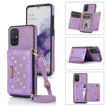 Three-fold RFID Leather Phone Case with Lanyard, For iPhone XS, For iPhone XS Max, For Samsung Galaxy A12, For Samsung Galaxy A13 4G/A13 5G, For Samsung Galaxy A51 4G, For Samsung Galaxy A53 5G, For Samsung Galaxy A52 5G/A52s 5G������������������������...