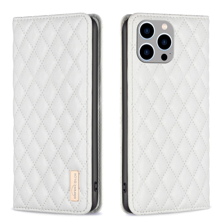 Diamond Lattice Magnetic Leather Flip Phone Case, For iPhone 14 Pro Max, For iPhone 14 Pro, For iPhone 14 Plus, For iPhone 14, For iPhone 13 Pro Max, For iPhone 13 Pro, For iPhone 13, For iPhone 12 Pro Max