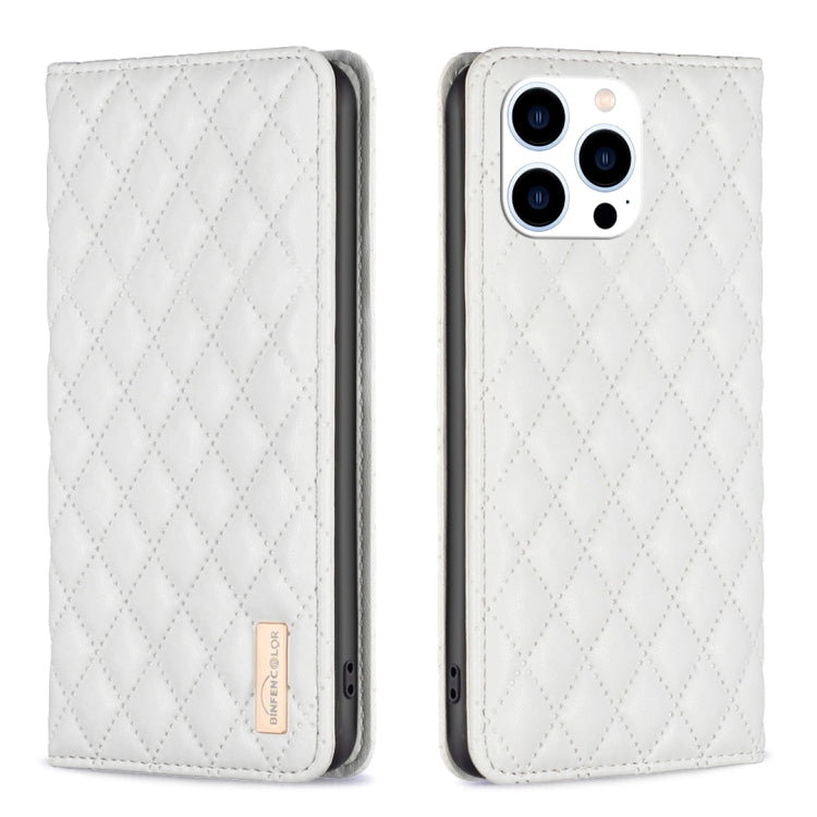 Diamond Lattice Magnetic Leather Flip Phone Case, For iPhone 14 Pro Max, For iPhone 14 Pro, For iPhone 14 Plus, For iPhone 14, For iPhone 13 Pro Max, For iPhone 13 Pro, For iPhone 13, For iPhone 12 Pro Max