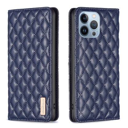 Diamond Lattice Magnetic Leather Flip Phone Case, For iPhone 14 Pro Max, For iPhone 14 Pro, For iPhone 14 Plus, For iPhone 14, For iPhone 13 Pro Max, For iPhone 13 Pro, For iPhone 13, For iPhone 12 Pro Max