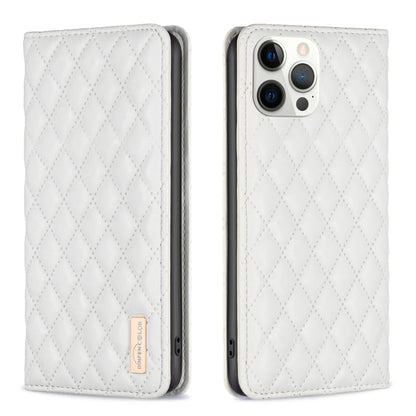 Diamond Lattice Magnetic Leather Flip Phone Case, For iPhone 14 Pro Max, For iPhone 14 Pro, For iPhone 14 Plus, For iPhone 14, For iPhone 13 Pro Max, For iPhone 13 Pro, For iPhone 13, For iPhone 12 Pro Max