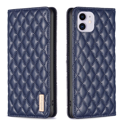 Diamond Lattice Magnetic Leather Flip Phone Case, For iPhone 12 / 12 Pro, For iPhone 11 Pro Max, For iPhone 11 Pro, For iPhone 11, For iPhone SE 2022 / SE 2020 / 8 / 7, For iPhone XS Max, For iPhone XS / X, For iPhone XR