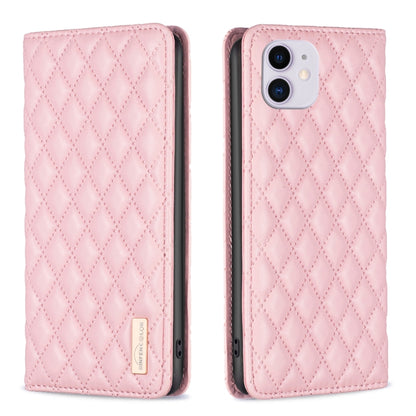 Diamond Lattice Magnetic Leather Flip Phone Case, For iPhone 12 / 12 Pro, For iPhone 11 Pro Max, For iPhone 11 Pro, For iPhone 11, For iPhone SE 2022 / SE 2020 / 8 / 7, For iPhone XS Max, For iPhone XS / X, For iPhone XR