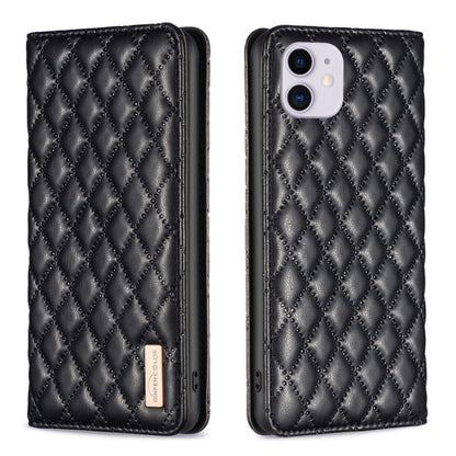 Diamond Lattice Magnetic Leather Flip Phone Case, For iPhone 12 / 12 Pro, For iPhone 11 Pro Max, For iPhone 11 Pro, For iPhone 11, For iPhone SE 2022 / SE 2020 / 8 / 7, For iPhone XS Max, For iPhone XS / X, For iPhone XR