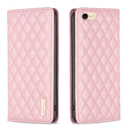 Diamond Lattice Magnetic Leather Flip Phone Case, For iPhone 12 / 12 Pro, For iPhone 11 Pro Max, For iPhone 11 Pro, For iPhone 11, For iPhone SE 2022 / SE 2020 / 8 / 7, For iPhone XS Max, For iPhone XS / X, For iPhone XR