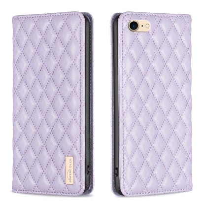 Diamond Lattice Magnetic Leather Flip Phone Case, For iPhone 12 / 12 Pro, For iPhone 11 Pro Max, For iPhone 11 Pro, For iPhone 11, For iPhone SE 2022 / SE 2020 / 8 / 7, For iPhone XS Max, For iPhone XS / X, For iPhone XR