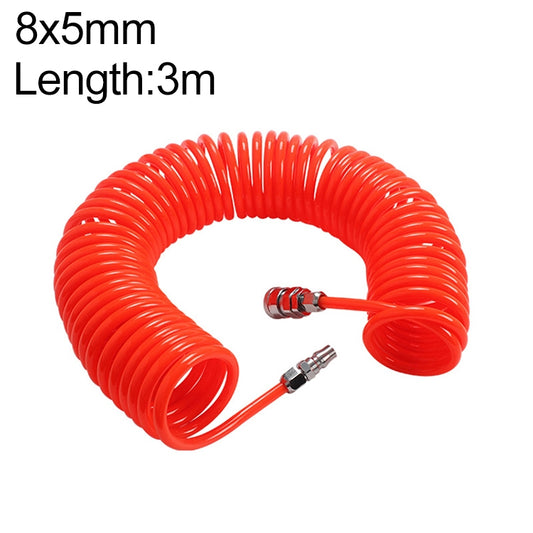 LAIZE Compressor Air Flexible PU Spring Tube with Connector, 8x5mm, 3m, with Connector, 8x5mm, 6m, with Connector, 8x5mm, 9m, with Connector, 8x5mm, 12m, with Connector, 8x5mm, 15m, with Connector, 10x6.5mm, 6m, with Connector��������������������������...