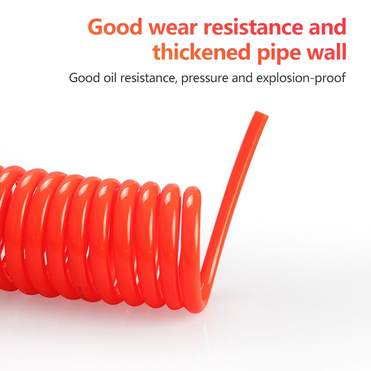 LAIZE Compressor Air Flexible PU Spring Tube with Connector, 8x5mm, 3m, with Connector, 8x5mm, 6m, with Connector, 8x5mm, 9m, with Connector, 8x5mm, 12m, with Connector, 8x5mm, 15m, with Connector, 10x6.5mm, 6m, with Connector��������������������������...